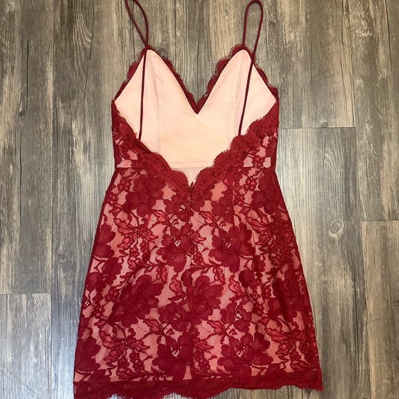 NBD Red Lace Dress - Picture 3 of 5